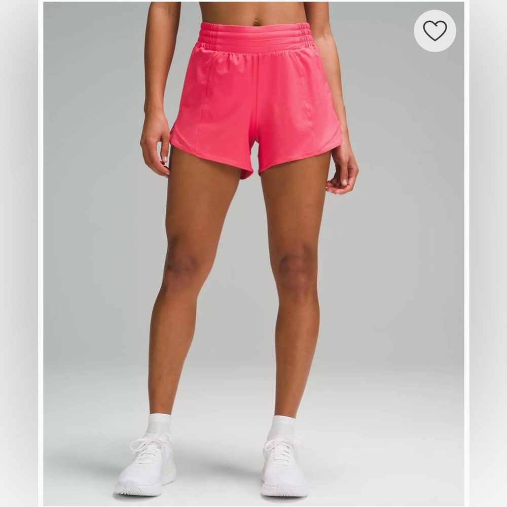 Hotty Hot High-Rise Lined Short 4" -Pink